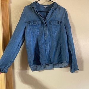 Lightweight denim button up